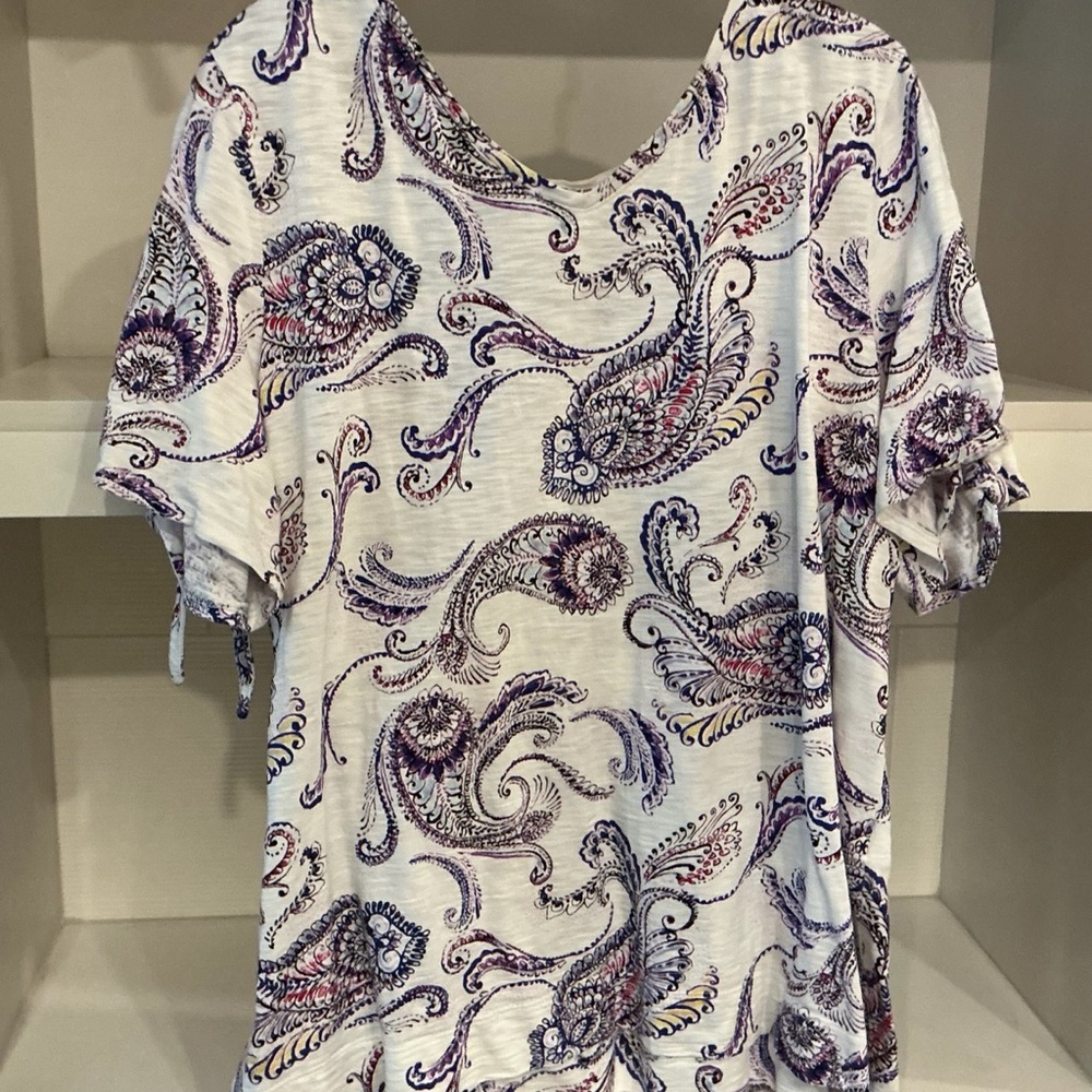 CHICO’S Purple Rose Pink Soft Shirt Top - SZ 4 (16-18)